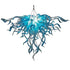 Blown Glass Chandelier Blue Chihuly Style Glass Sculpture
