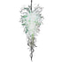 Blown Glass Chandelier Clear Green And White Chihuly Style