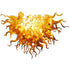 Fire Element Blown Glass Chandelier Chihuly Type Golden Color