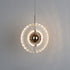 Creative Rotatable Pendant Light Ring Shape Acrylic Crystal Lampshade