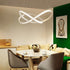 Creative Modern Chandelier Dimmable Twisted Geometrical LED Strip
