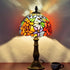 Table Lamp Stained Glass European Baroque Classic Tiffany Floral Pattern