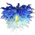 Blown Glass Chandelier Blue And Clear Chihuly Style Ornament