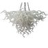 Chic Chihuly Style Blown Glass Chandelier White Color