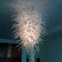 Blown Glass Chandelier White Chihuly Style Glass Art