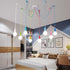 Child's Play Modern Chandelier Multi Colors Wires LED Bulbs