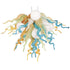 Chihuly Type Blown Glass Chandelier Multi Colors