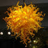 Murano Blown Glass Chandelier Yellow Chihuly Style Pendant Light