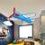 modern blue yellow airplane chandeliers.jpg