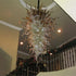 Chihuly Style Blown Glass Chandelier Milky White N Honey Golden