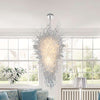 Contemporary And Modern Pure White Hand Blown Glass Chandelier Chihuly Style Glass Ceiling Lights LR687