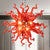 Chihuly Style Blown Glass Chandelier Red Color D20inch - Longree