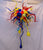 Blown Glass Chandelier Chihuly Type Medium Size Colorful