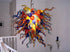 Mouth Blown Glass Chandelier Colorful Chihuly Style Home Decor