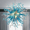 Chihuly Style Blown Glass Chandeliers Navy Blue Sputnik Shape 