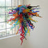 Blown Glass Chandelier Multi Colored Chihuly Style