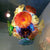 Ceiling Bloom Blown Glass Chandelier Multi Colors Glass Plates
