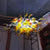Contemporary Blown Glass Chandelier Chihuly Style Murano Glass