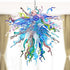 Blown Glass Chandelier Colorful Chihuly Style Curly Glass
