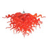 Moderate Chihuly Style Blown Glass Chandelier Red Color