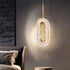 Modern Pendant Light Oval Or Ring Shape Acrylic Crystal Lampshade