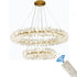 Contemporary Glossy Ice Crystal Chandelier Wheel Shape