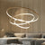 Modern Chandelier Tiers Ring Circles LED For Hotel