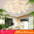 Lotus Shape Ceiling Light LED Semi Flush With App Remote Control