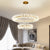 Contemporary Chandelier Glossy Ice Crystal Wheel For Living Room Hall