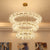 Contemporary Chandelier Glossy Ice Crystal Wheel For Living Room Hall