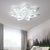 Lotus Shape Ceiling Light LED Semi Flush With App Remote Control For Study Room