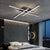 Modern Matrix LED Flush Mount Geometric Ceiling Light for dining room