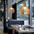 Modern Pendant Light Wooden Arch Slats Art Decor For Restaurant Dining Table