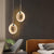 Modern Oval Or Ring Shape Acrylic Crystal Lampshade Pendant Light 