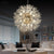 Crystal Chandelier Dandelion Starburst Shape LED Pendant Lighting For Hotel Lobby