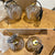 Modern Pendant Amber/Gray Rib Textured Glass LED Island Hanging Lamps