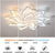 Lotus Shape Ceiling Light LED Semi Flush With App Remote Control For Lobby
