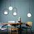 Contemporary Pendant Lamp Metal Frame Opal Glass Lampshade Home Decor