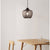 Modern Pendant Amber/Gray Rib Textured Glass LED Island Suspensioned Lamps