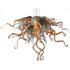 Chihuly Type Blown Glass Chandelier Multi Colors Spiral Glass