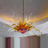 Blown Glass Chandelier Amber Art Home Decor