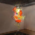 Blooms And Ribbon Blown Glass Chandelier Multi Colors