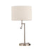 Contemporary Table Lamp Iron With Cloth Shade For Side Table
