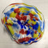 Murano Glass Wall Plates Clear With Red Blue Yellow Spots D12Inches