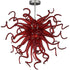 Summer Dream Chihuly Style Glass Chandelier Red Color