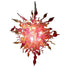 Chihuly Type Blown Glass Chandelier Red And Rose Color