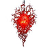 Fire Blaze Blown Glass Chandelier Chihuly Type Red Color