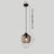Amber/Gray Glass LED Pendant Hanging Lights For Bedside