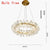 Modern Luxury Crystal Chandelier LED Ring Tiered Decorative Lighting For Living Room