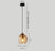 Amber/Gray Glass LED Pendant Hanging Lights For Dinning Room